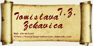 Tomislava Zekavica vizit kartica